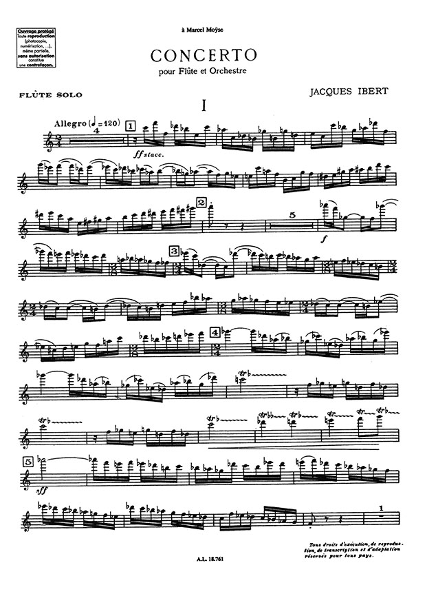 Jacques Ibert Concerto pour Flûte et Orchestre MCMXXXIV Flûte et Piano Jacques Ibert Concerto pour Flûte et Orchestre MCMXXXIV Flûte et Piano
