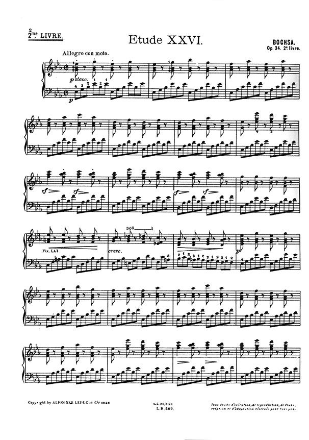 Bochsa Célèbres Études Pour La Harpe Cinquante Études 2e Livre