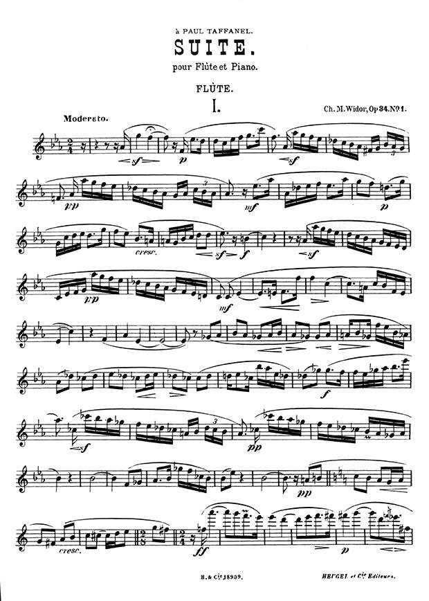 Charles-Marie Widor Suite pour Flute et Piano Charles-Marie Widor Suite pour Flute et Piano