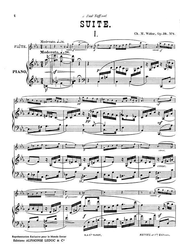 Charles-Marie Widor Suite pour Flute et Piano Charles-Marie Widor Suite pour Flute et Piano