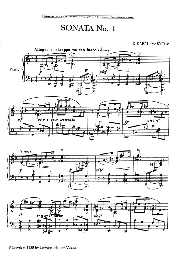 Kabalevsky Sonatas for Piano