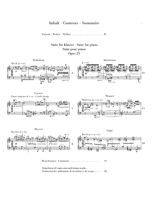 Schönberg Suite Opus 25 for Piano Schönberg Suite Opus 25 for Piano