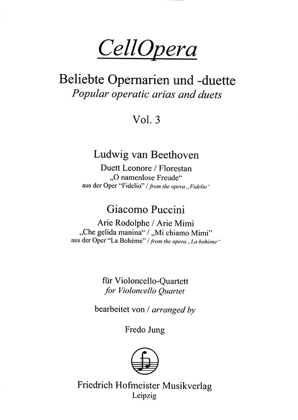 CellOpera Vol. 3 for Violoncello Quartet