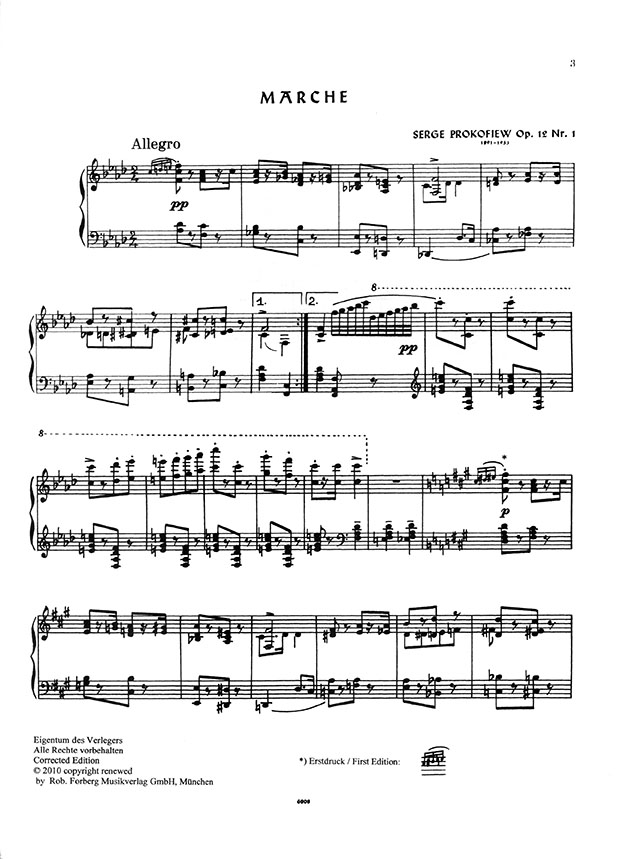 Prokofiev Zehn Kleine Klavierstücke Op. 12