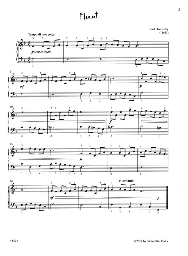 Emil Hradecký Two-Part Piano Miniatures on One Page Emil Hradecký Two-Part Piano Miniatures on One Page