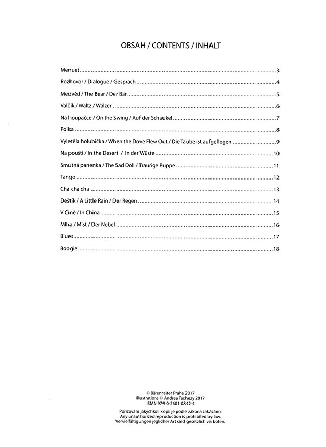 Emil Hradecký Two-Part Piano Miniatures on One Page