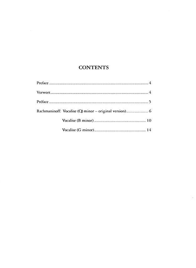 Rachmaninoff Vocalise for Voice and Piano (3 Keys in One: High/Medium/Low Voice) Rachmaninoff Vocalise for Voice and Piano (3 Keys in One: High/Medium/Low Voice)
