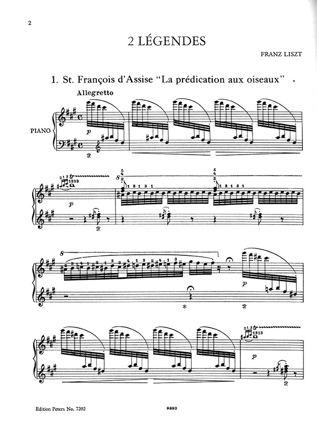 Liszt 2 Légendes for Piano