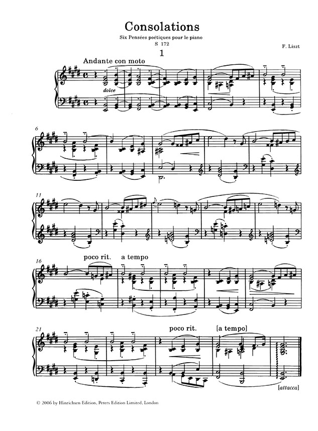 Liszt Consolations and Liebesträume (Leslie Howard) for Piano (Urtext)