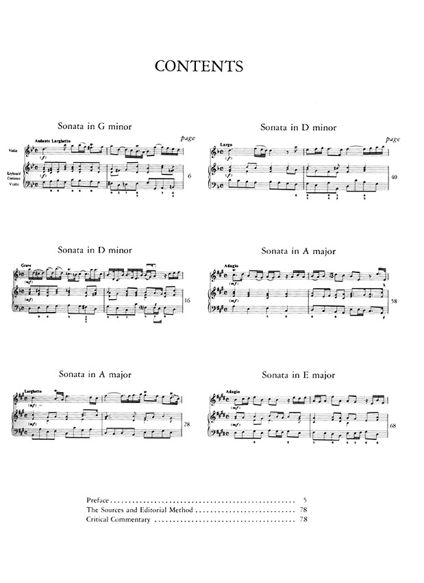 Handel Sonatas for Violin and Continuo I (Urtext)