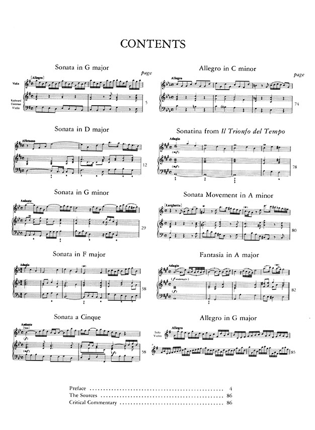 Handel Sonatas for Violin and Continuo II (Urtext)