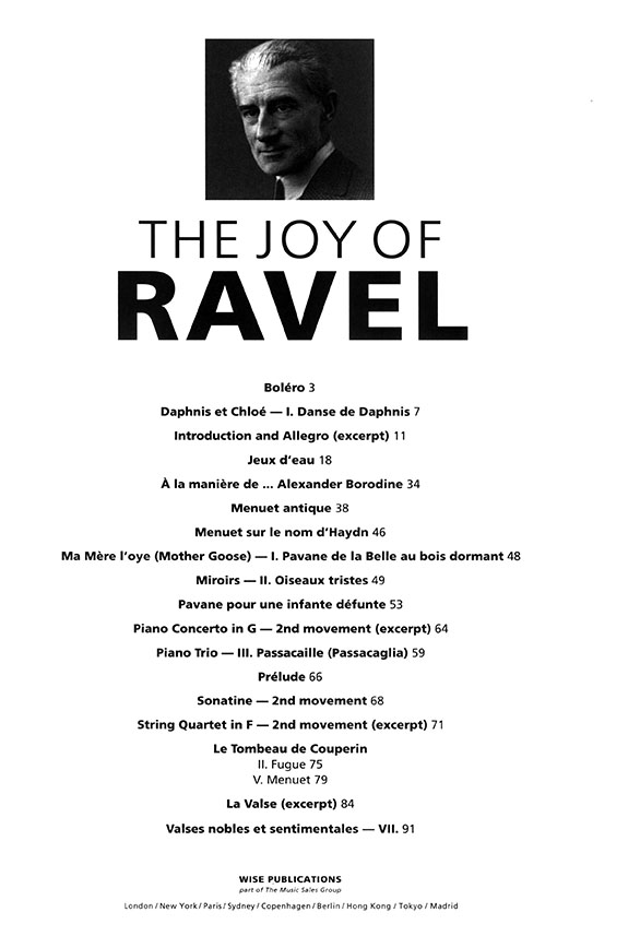 The Joy of Ravel for Piano The Joy of Ravel for Piano