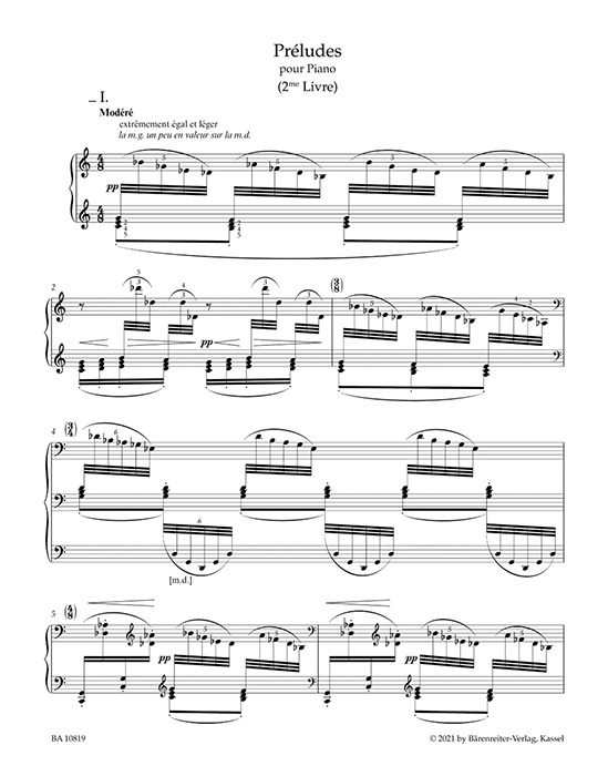 Debussy Préludes pour Piano (2me Livre)