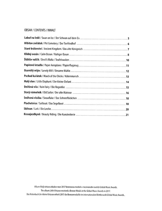 Jakub Metelka Malý Virtuos 15 Pieces for Piano Jakub Metelka Malý Virtuos 15 Pieces for Piano