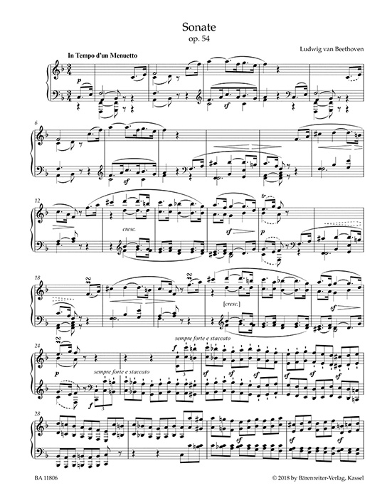 Beethoven Sonate in F für Klavier Op. 54 Beethoven Sonate in F für Klavier Op. 54