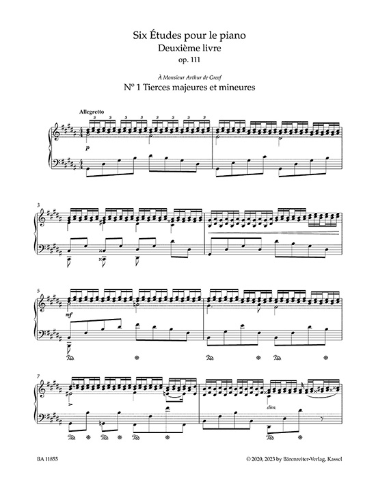 Saint-Saëns Six Études Deuxième livre for Piano Op. 111