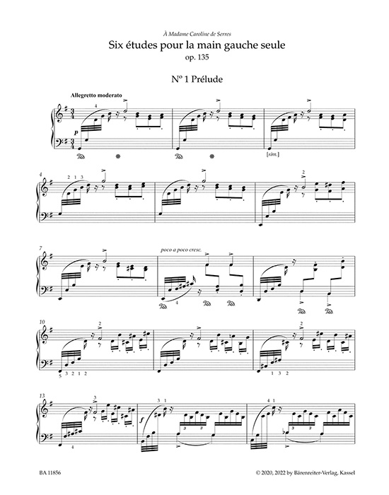 Saint-Saens Études pour la Main Gauche Seule für Klavier Op. 135 Saint-Saens Études pour la Main Gauche Seule für Klavier Op. 135