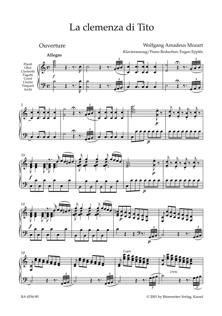 Mozart La Clemenza di Tito/Titus KV 621 (E. Schmidt) Vocal Score Mozart La Clemenza di Tito/Titus KV 621 (E. Schmidt) Vocal Score