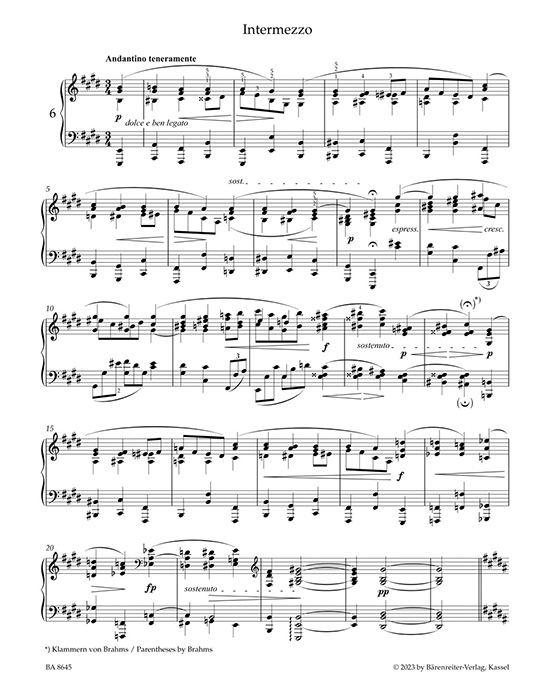 Brahms Ausgewählte Klavierstücke Brahms Ausgewählte Klavierstücke