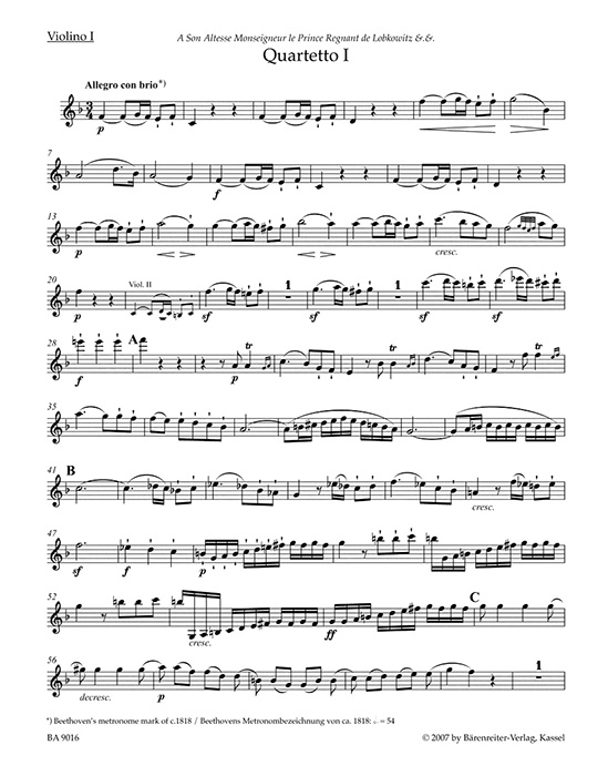 Beethoven Streichquartette/String Quartets Op. 18 for Two Violins , Viola and Violoncello Beethoven Streichquartette/String Quartets Op. 18 for Two Violins , Viola and Violoncello