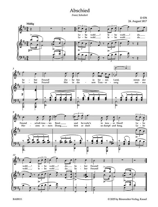 Schubert‧Lieder‧Band 11, Hohe Stimme/Volume 11, High Voice Schubert‧Lieder‧Band 11, Hohe Stimme/Volume 11, High Voice