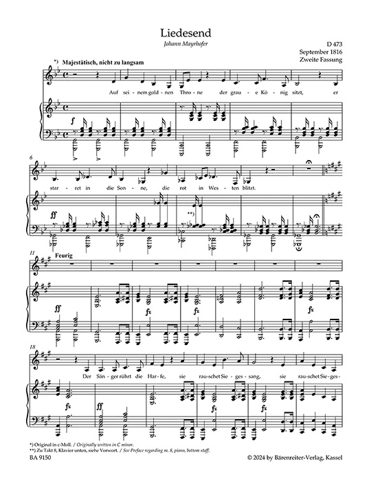 Schubert‧Lieder‧Band 10, Tiefe Stimme/Volume 10, Low Voice Schubert‧Lieder‧Band 10, Tiefe Stimme/Volume 10, Low Voice