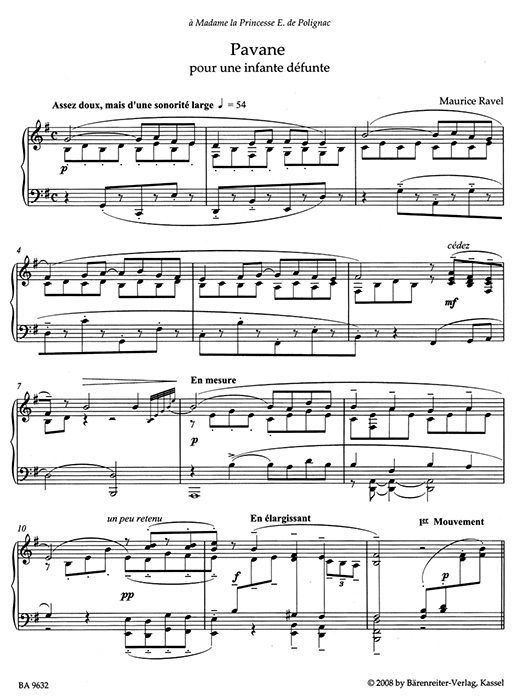 Ravel Pavane pour Une Infante Défunte pour Piano Ravel Pavane pour Une Infante Défunte pour Piano
