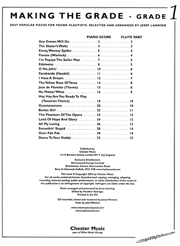 Making The Grade【1】for Flute (Book and CD)