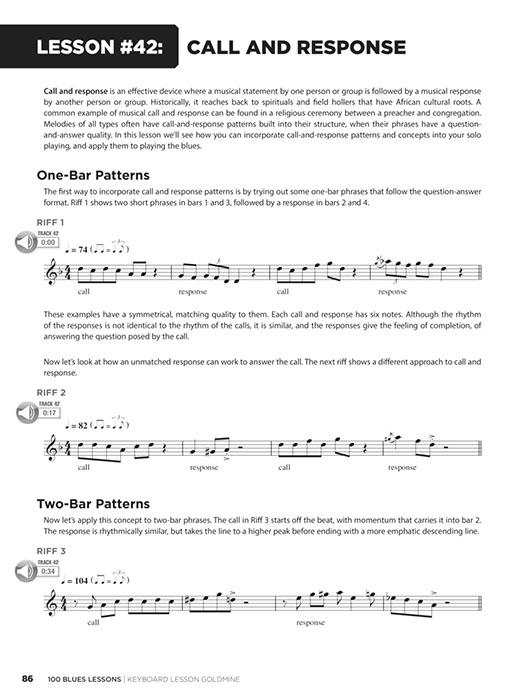 100 Blues Lessons Keyboard Lesson Goldmine