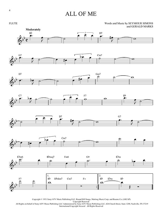 101 Jazz Songs for Flute