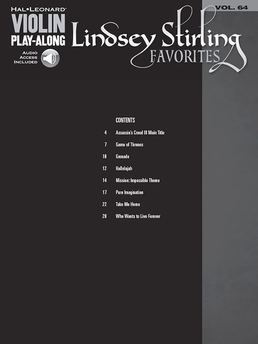 Lindsey Stirling Favorites Hal Leonard Violin Play-Along Volume 64