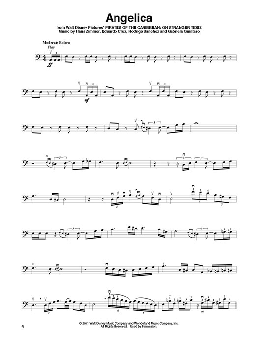 Pirates of the Caribbean Hal Leonard Cello Play-Along Volume 3