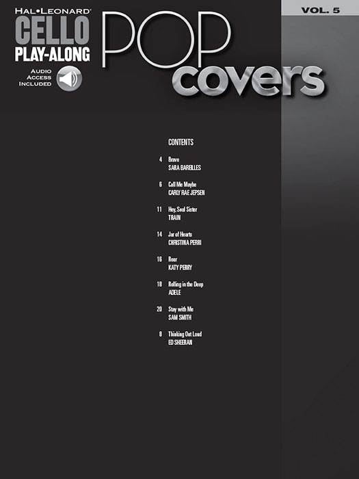 Pop Covers Hal Leonard Cello Play-Along Volume 5