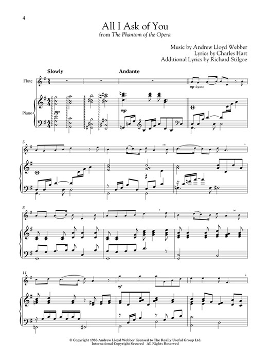 Broadway Songs for Classical Players Flute & Piano