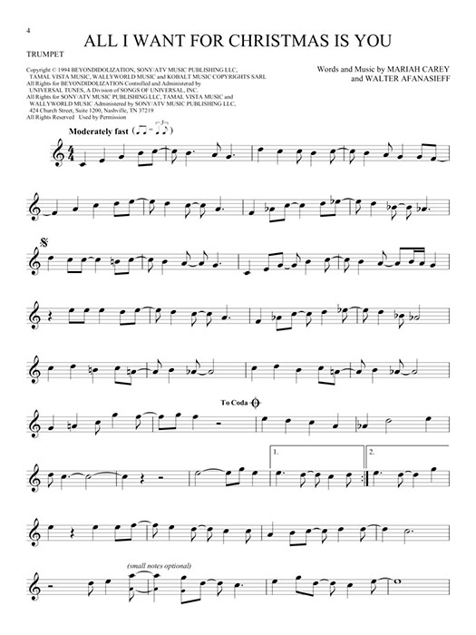 101 Christmas Songs for Trumpet