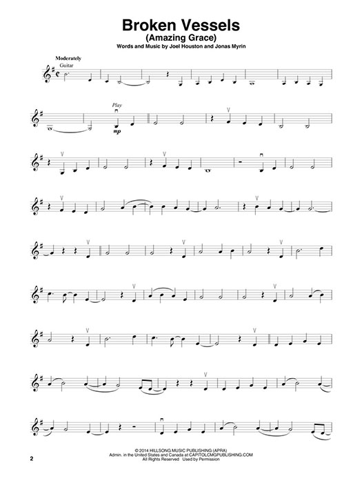 Hillsong Worship Hits Hal Leonard Violin Play-Along Volume 78