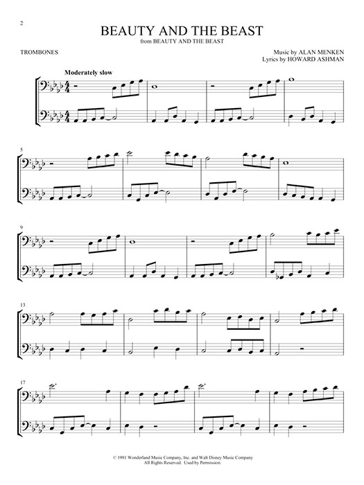 Disney Songs for Two Trombones Disney Songs for Two Trombones