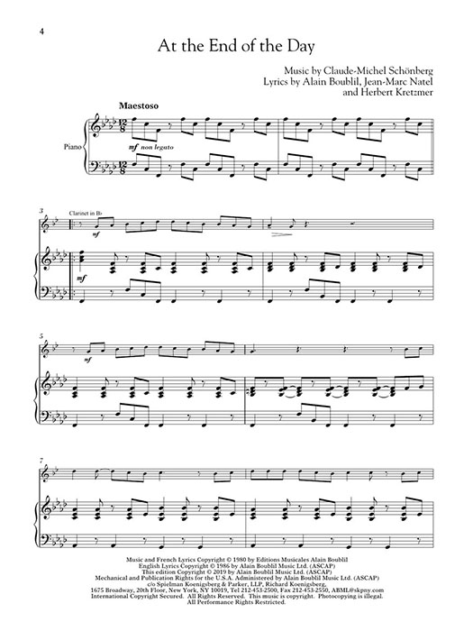 Les Misérables for Classical Players Clarinet & Piano Les Misérables for Classical Players Clarinet & Piano