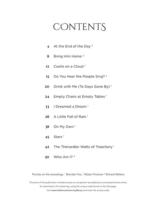 Les Misérables for Classical Players Clarinet & Piano Les Misérables for Classical Players Clarinet & Piano