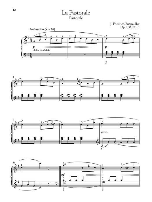 Burgmüller 25 Progressive Studies, Opus 100 for Piano