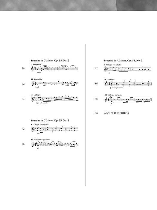 Kuhlau Selected Sonatinas Op. 20, Nos.1-3 / Op. 55, Nos.1-3 / Op. 88, No.3