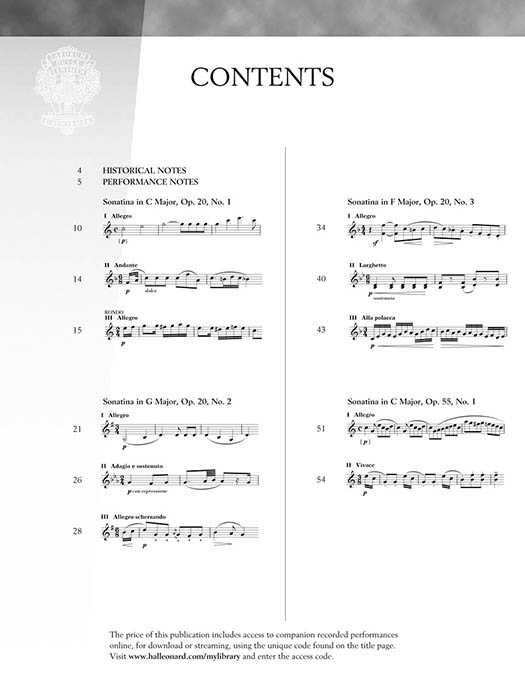 Kuhlau Selected Sonatinas Op. 20, Nos.1-3 / Op. 55, Nos.1-3 / Op. 88, No.3