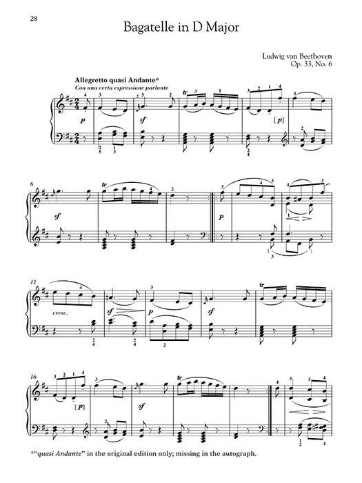 Beethoven Für Elise and Other Bagatelles for Piano
