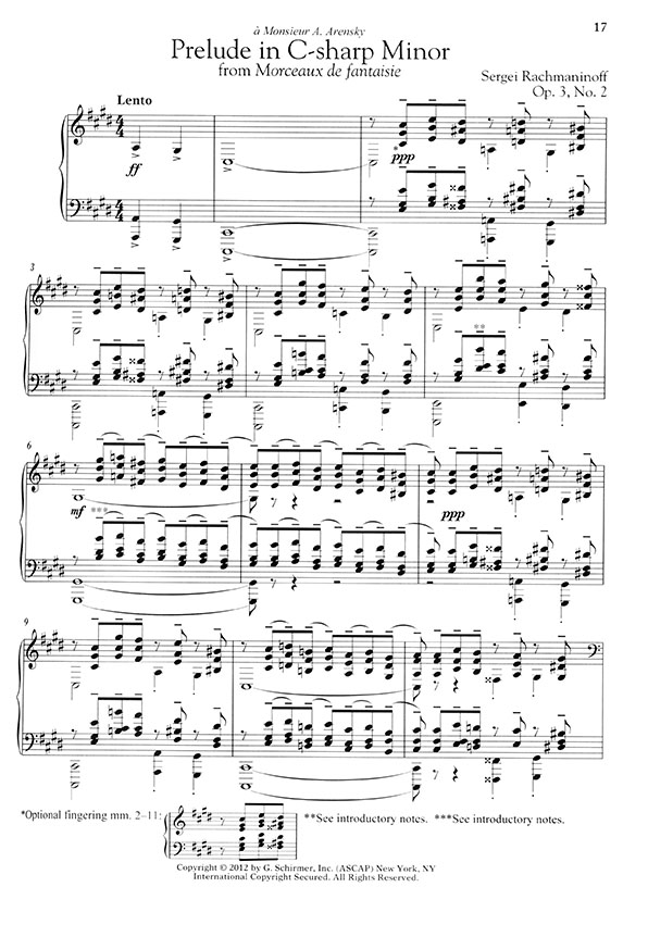 Rachmaninoff Complete Preludes Opus 3, Opus 23 and Opus 32 for Piano