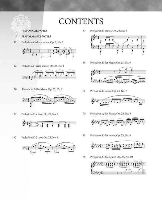 Rachmaninoff Complete Preludes Opus 3, Opus 23 and Opus 32 for Piano