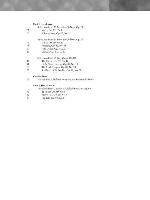 The 20th Century: Upper Elementary Level for Piano The 20th Century: Upper Elementary Level for Piano