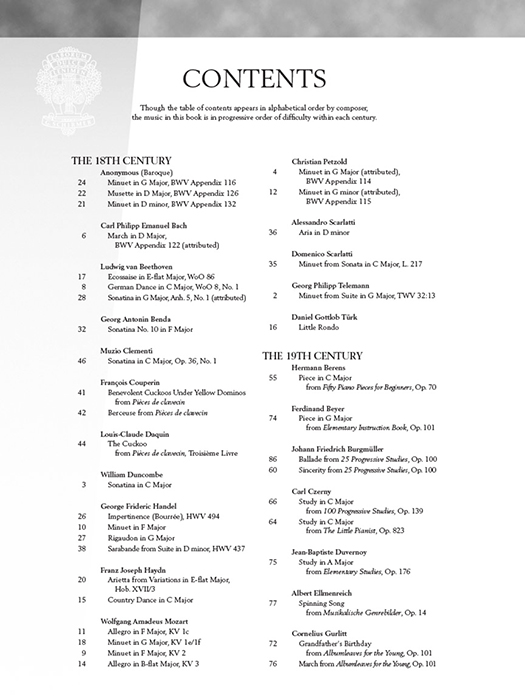 Three Centuries of Piano Music: Early Intermediate Level Three Centuries of Piano Music: Early Intermediate Level