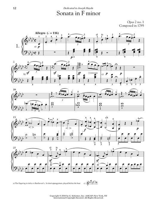 Beethoven Five Favorite Piano Sonatas