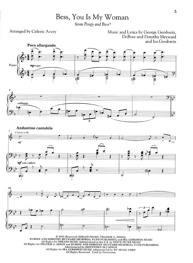 Gershwin for Classical Players Clarinet & Piano Gershwin for Classical Players Clarinet & Piano