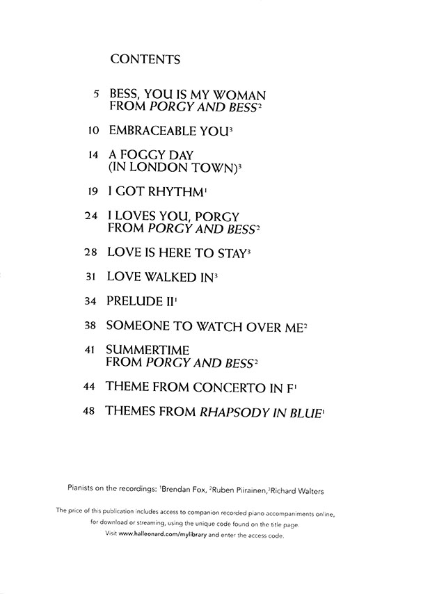 Gershwin for Classical Players Clarinet & Piano Gershwin for Classical Players Clarinet & Piano